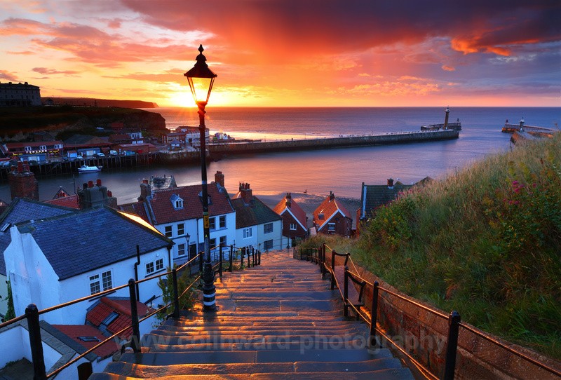 199 Steps at Whitby after a shower.   ref 8686 - North Yorkshire and Cleveland