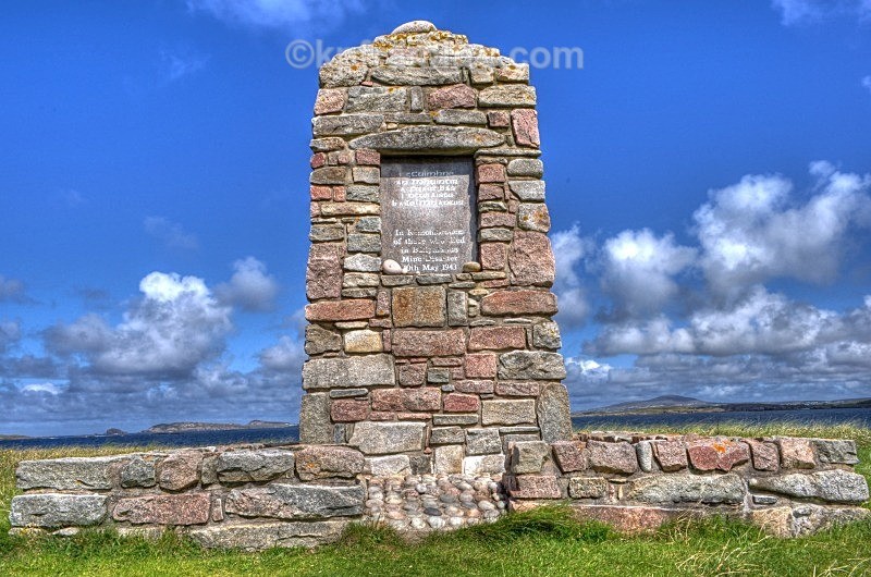 monument at ballymanus beach - ballymanus mine disaster monument