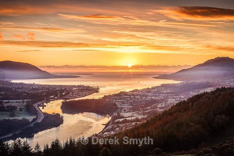 Sunrise Over Carlingford Lough from the Flagstaff Viewpoint