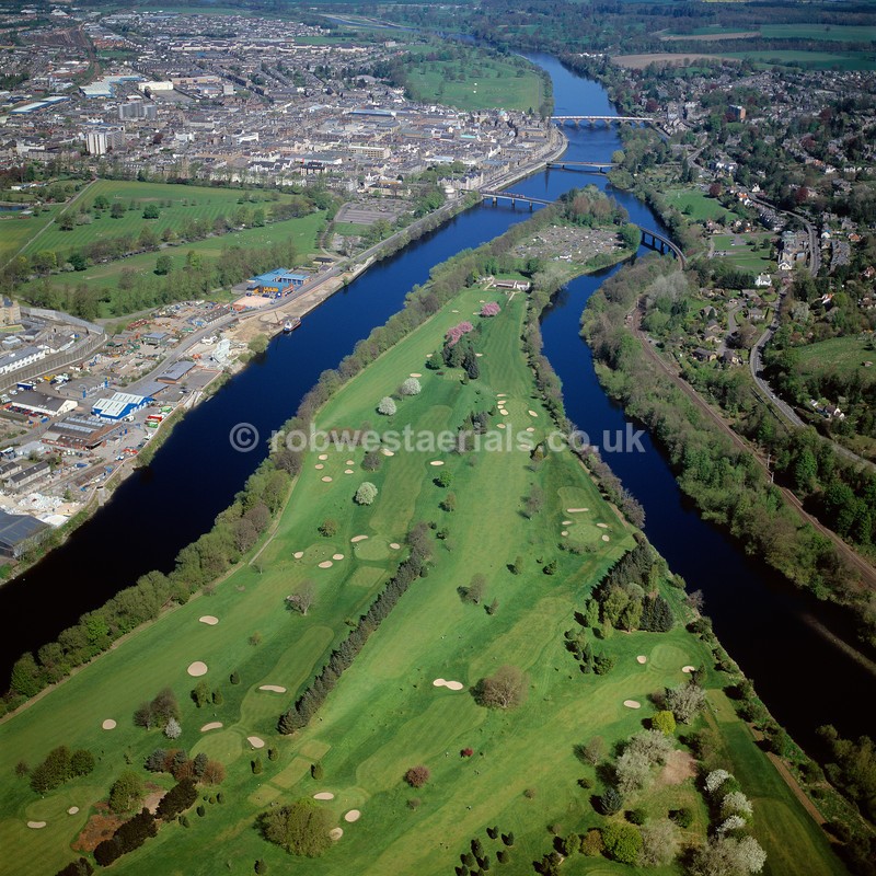 aerial pictures of Scottish cities towns golf courses tourist attractions of Scotland