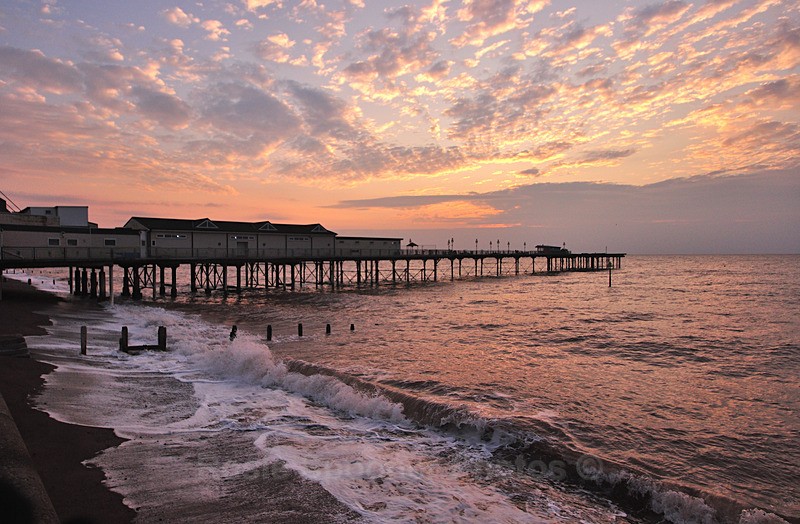 Teignmouth Pier sunrise at High Tide - Teignmouth and Shaldon