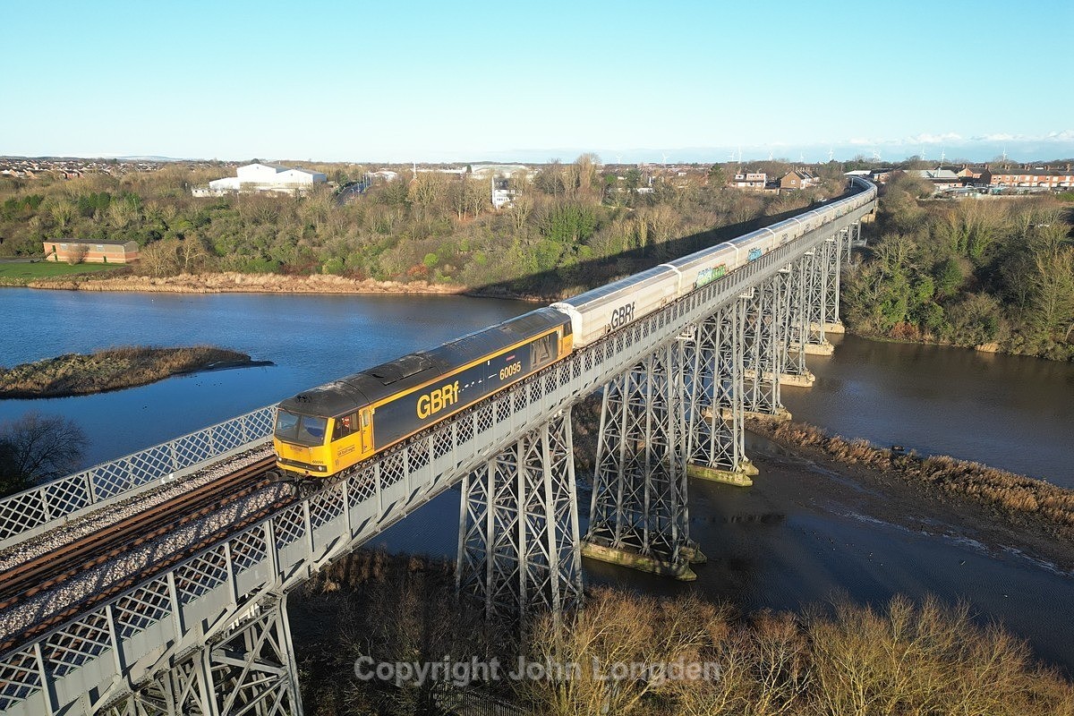 JL - 2.1.25 60095 6N19 Lynemouth - Tyne Dock, Bedlington Viaduct - Latest shots