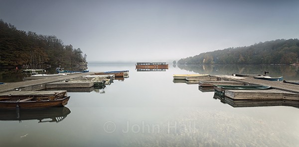 Panoramic Photography Of Boat On Lake Bohinj, Slovenia.