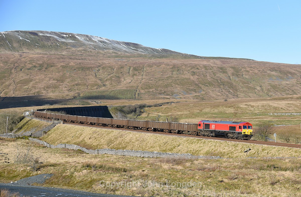 JL - 26.1.18 66020 6E95 Kirkby Thore - Hull CT, Ribblehead - Ribblehead