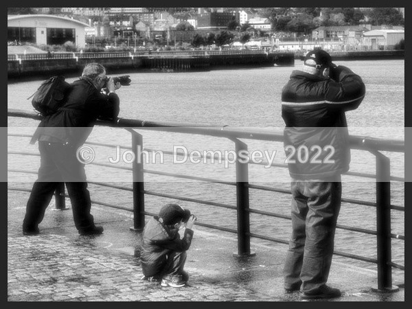Wee Man Looking - Round Britain Farewell Trip for QE2