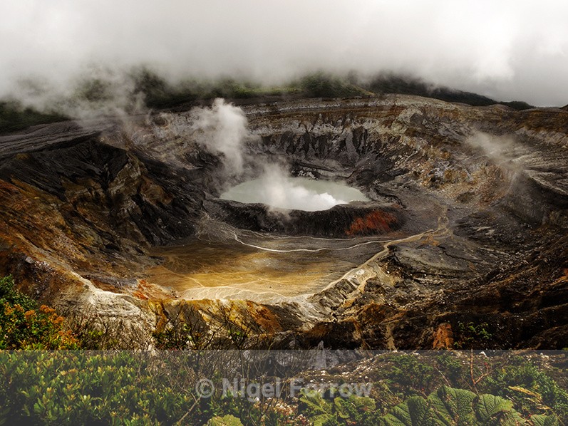 The active crater of Poás Volcano, Costa Rica - Costa Rica