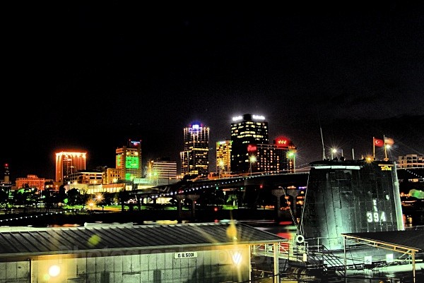 Little Rock Skyline and Uss Razorback - Cityscapes and buildings