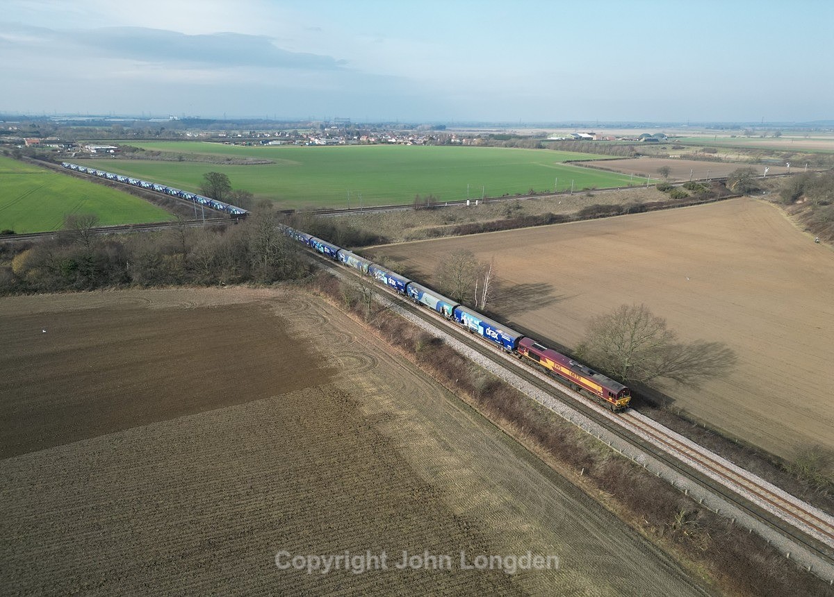 JL - 15.2.23 66221 6H63 Immingham Biomass - Drax PS, Heck Ings - Yorkshire