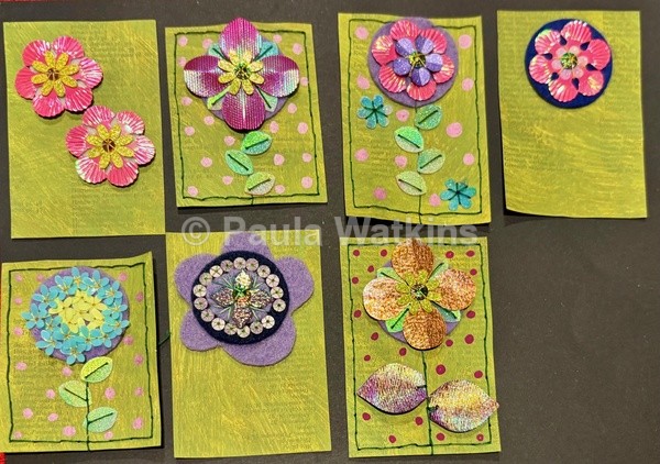 Sequin Joy for greetings cards - Art work for fun