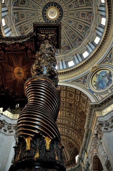 Baldacchino and dome - St. Peter's Basilica