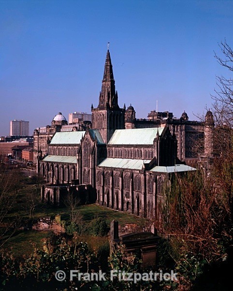 Glasgow Cathedral from Glasgow Necropolis. - Glasgow