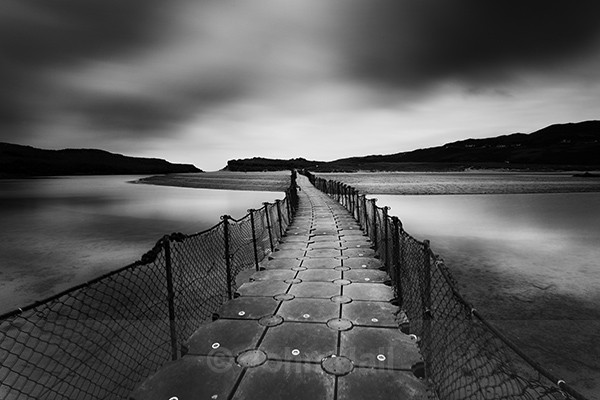 Fine Art Monochrome Of The Pontoon Bridge, Barleycove, Co. Cork, Ireland.
