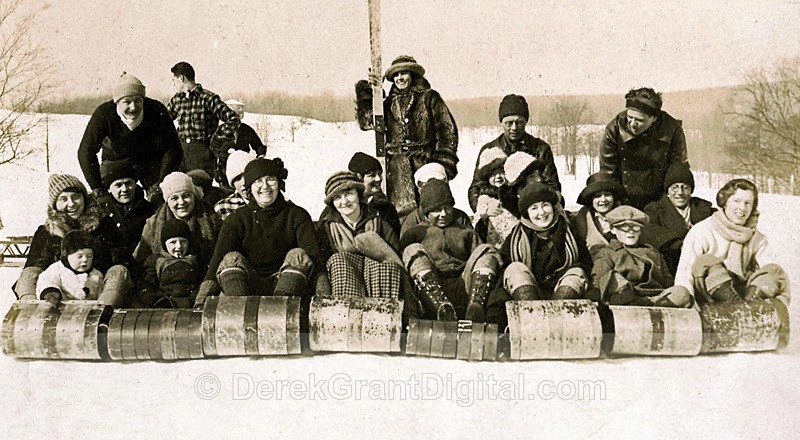 Toboggan Party Lakeville New Brunswick Canada - Historic New Brunswick