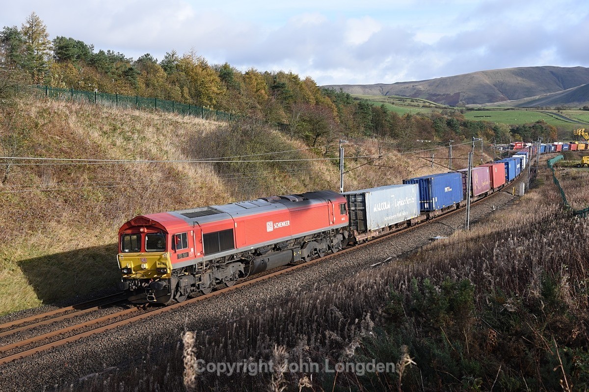 JL - 28.10.22 66152 4M25 Mossend - Daventry, Beckfoot - West Coast Main Line (north to south)