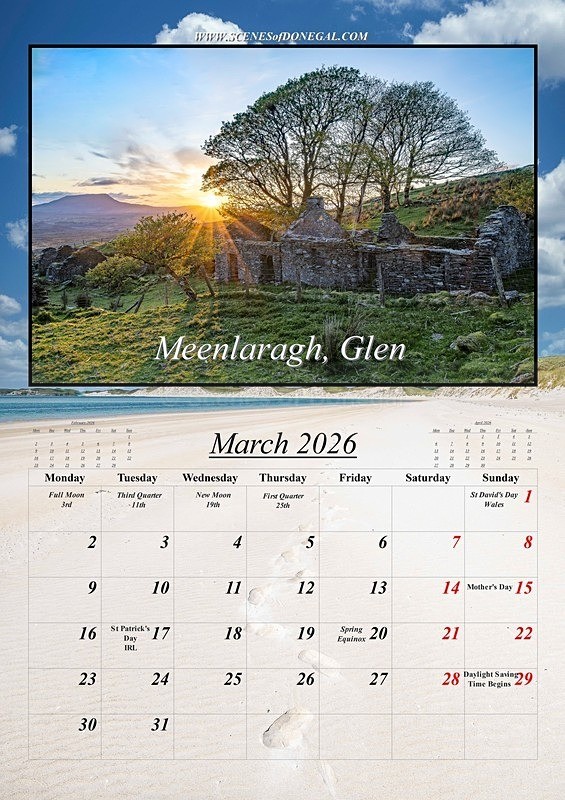 6 March 2026 - 2026 Scenes of Donegal Calendar
