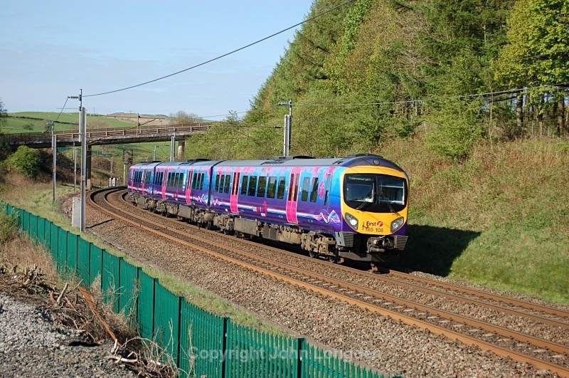 27.4.11 185108 07.25 Manchester Airport - Edinburgh, Beckfoot - West Coast Main Line (north to south)