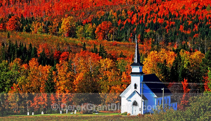 Country Church in Autumn - New Brunswick Canada