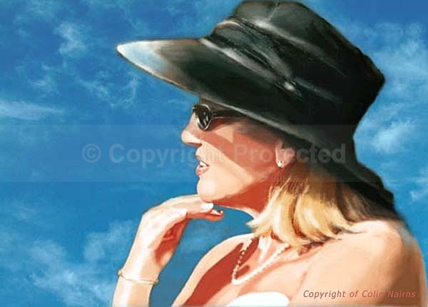 'Patricia with the black hat' - Portraits and figurative work
