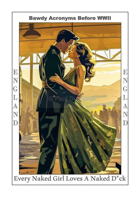 Bawdy Acronyms before WWII Paintings by Paul Duddell, Whispers & Strokes - Artist, Painter, and Photographer