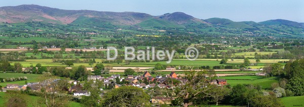 Panoramic landscape photo of the Vale of Clwyd