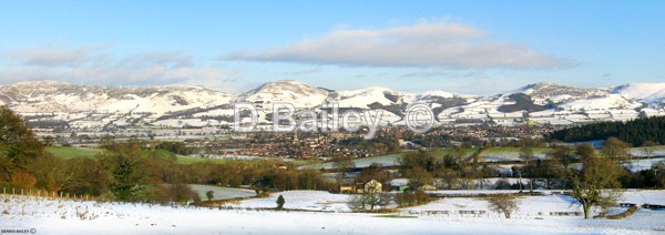 Panoramic landscape photo of the Vale of Clwyd