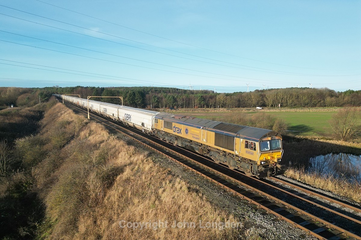JL - 14.12.24 66301 6N86 Tyne Dock CT - Lynemouth, Woodhorn - Latest shots
