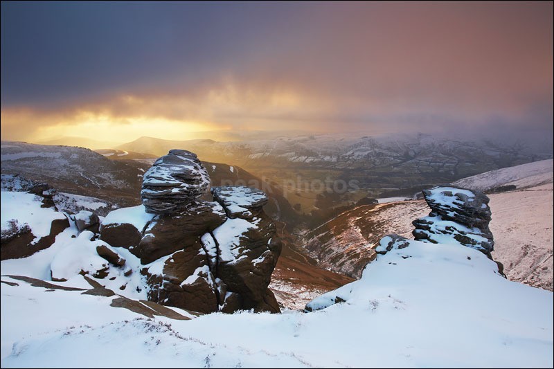 Nether Tor Sunrise - Peak District Winter