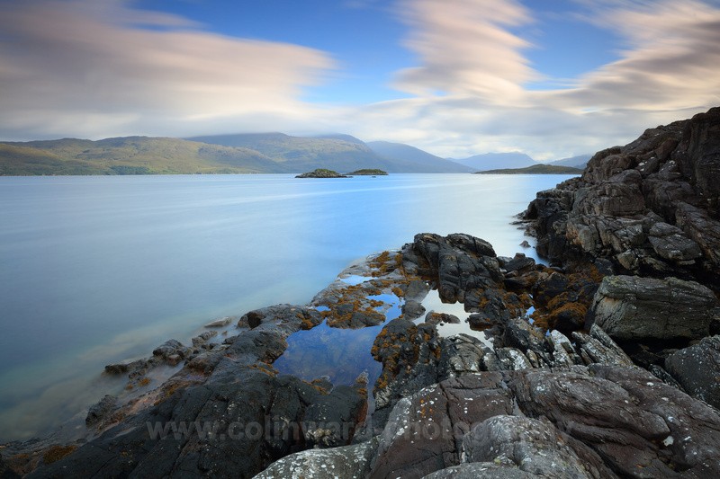 View Across Inner Sound looking towards Loch Kishorn near Duirnish. - Scotland