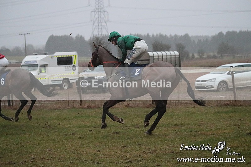 PtP 260125 1227 - Cocklebarrow Point-to-Point racing with the Heythrop Hunt 26/01/25