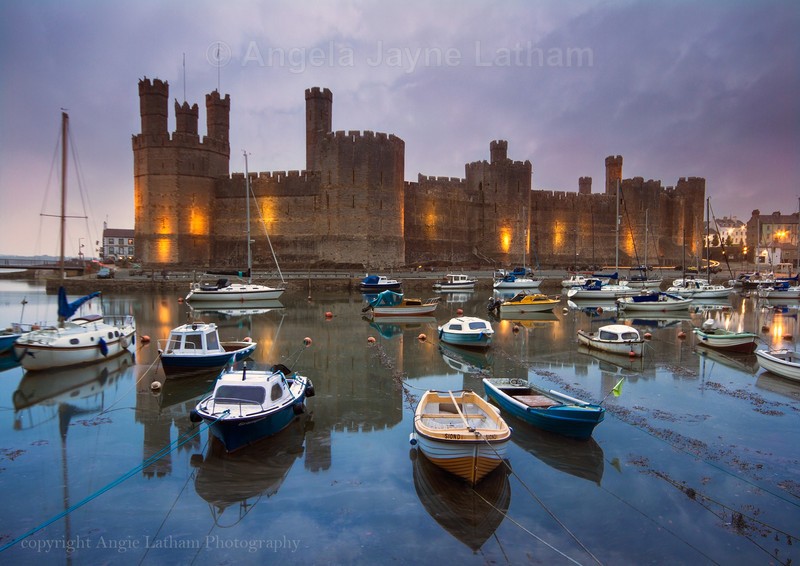 Caernarfon Castle Sunset - Celtic Wales