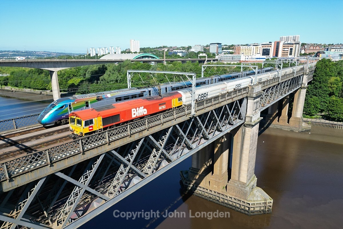 JL - 25.6.24 66783 6N19 Lynemouth - Tyne CT King Edward Bridge - Latest shots