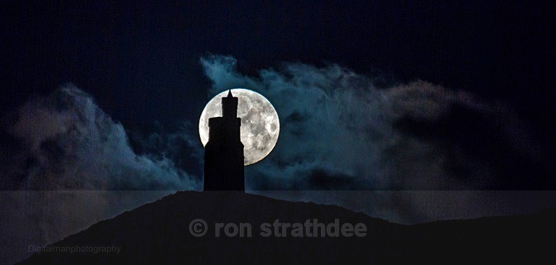 Moon behind Milners Tower - Latest additions