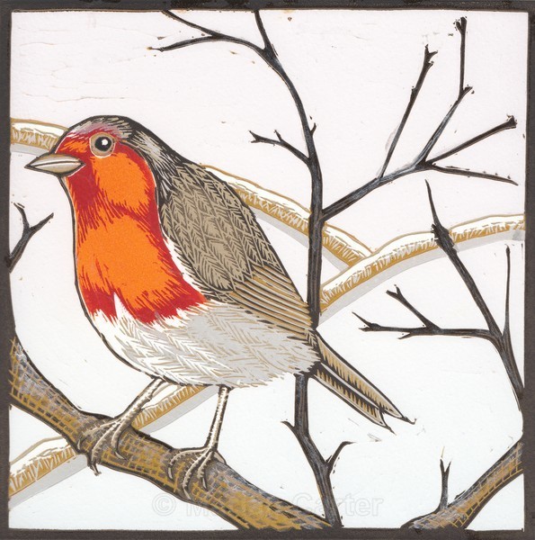 Snow Below - Reduction Linocuts
