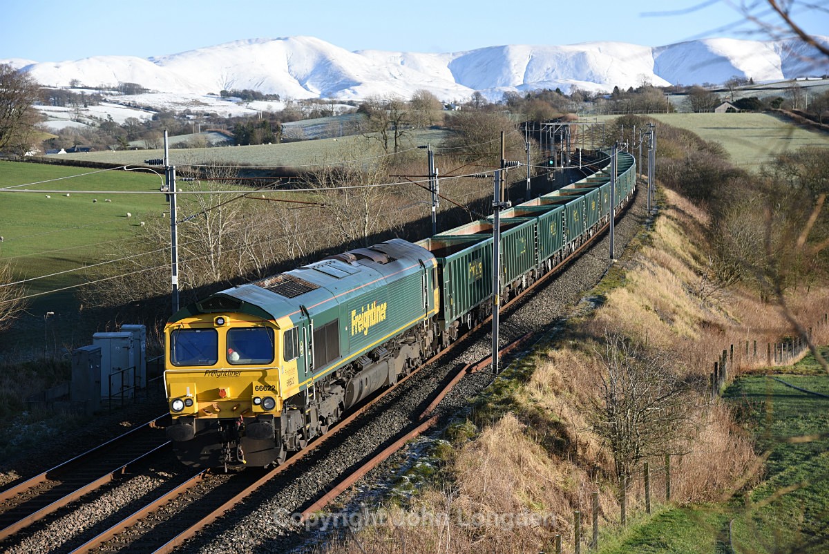 JL - 8.12.17 66622 6H51 Hardendale - Tunstead, Docker - West Coast Main Line (north to south)