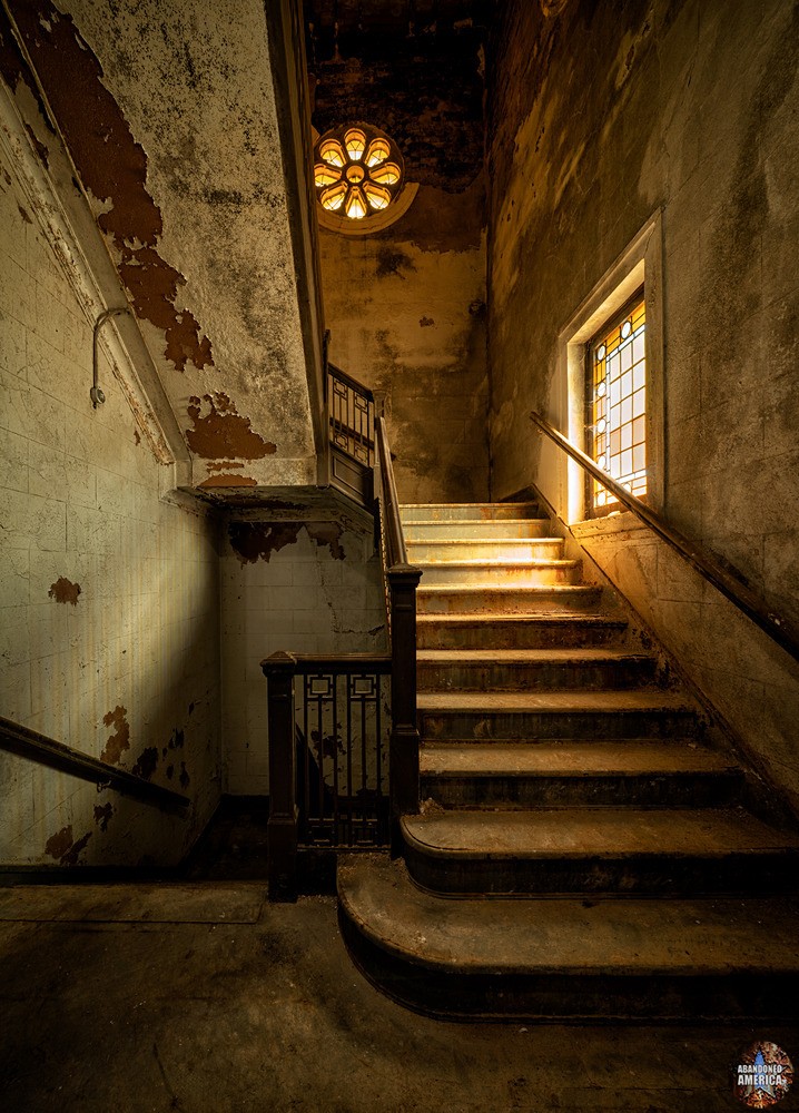B'Nai Jeshurun Synagogue/Hopewell Baptist Church | Sunlit Stairway - B'nai Jeshurun Synagogue/Hopewell Baptist Church