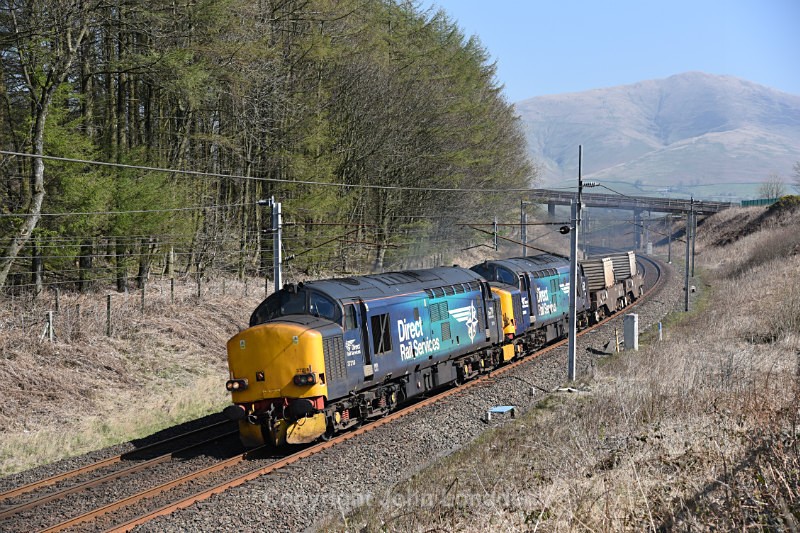 JL - 8.4.17 37218 & 37609 6K74 Sellafield - Crewe, Beckfoot - West Coast Main Line (north to south)