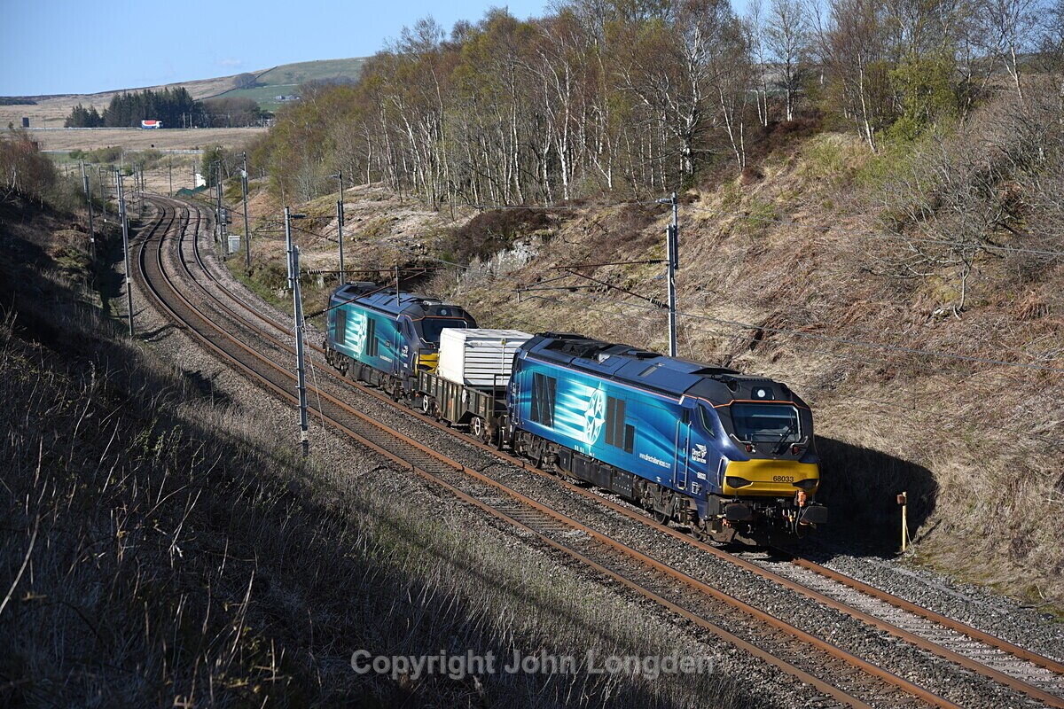 JL - 21420 68033 & 68005 6M60 Seaton - Sellafield, Greenholme - West Coast Main Line (north to south)