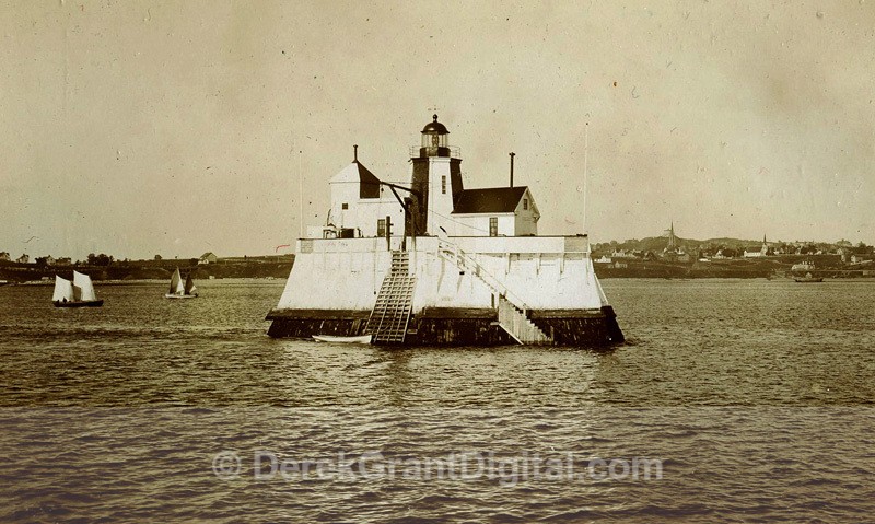 Beacon Lighthouse Saint John Harbour, NB Canada - Historic New Brunswick
