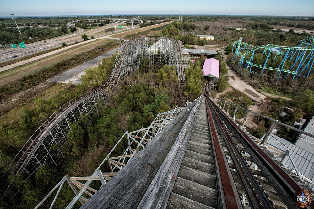 Abandoned Six Flags New Orleans LA Mega Zeph Zenith