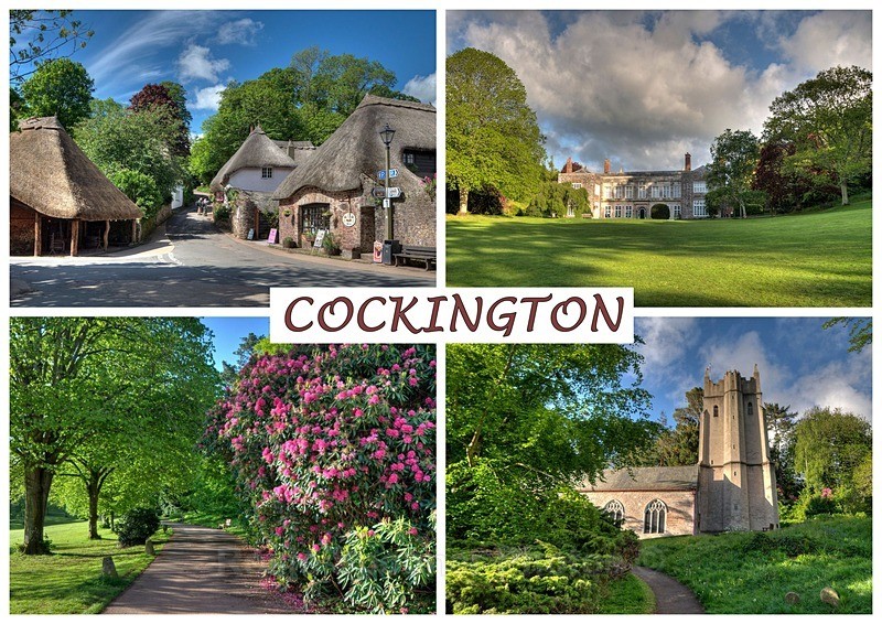 No stock Postcard Cockington  Collage - Torbay Postcards