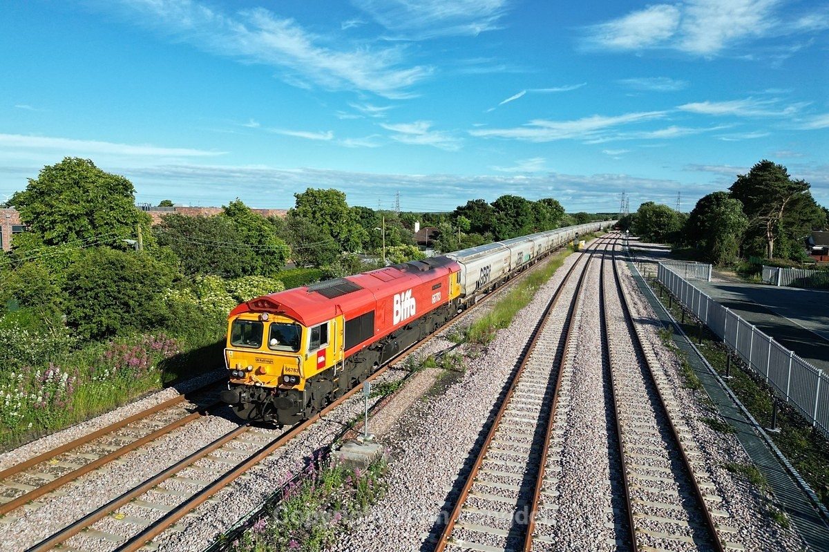 JL - 22.6.24 66783 6N23 Lynemouth PS - Tyne Dock, Bedlington south - Latest shots