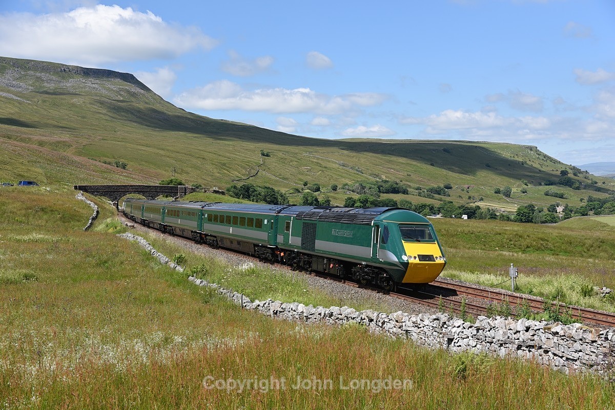 JL - 15.7.21 43058 & 43059 1Z80 Settle - Carlisle, Ais Gill - Ais Gill (road bridge southbound)