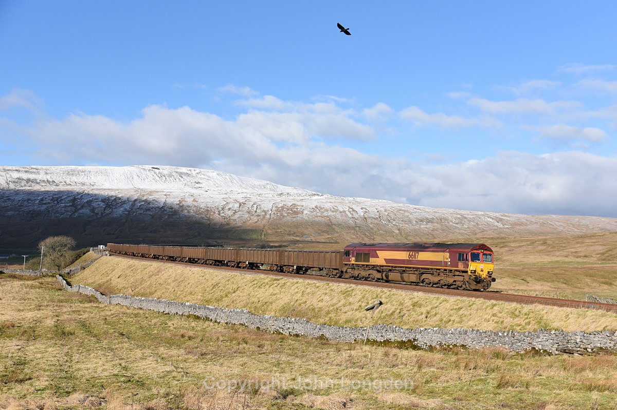 JL - 2.2.18 66117 6E95 Kirkby Thore - Hull CT, Ribblehead - Ribblehead