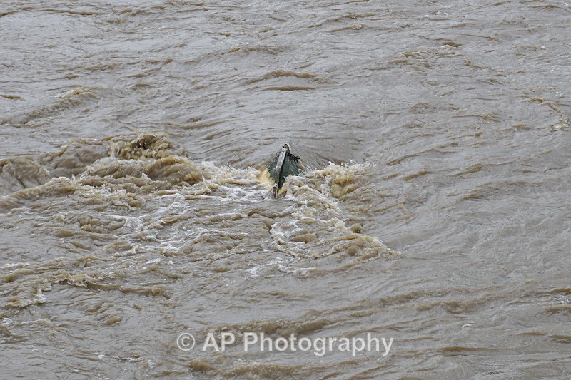 ACP04734-1 - Aberaeron Harbour, during storm Callum 13/10/2018