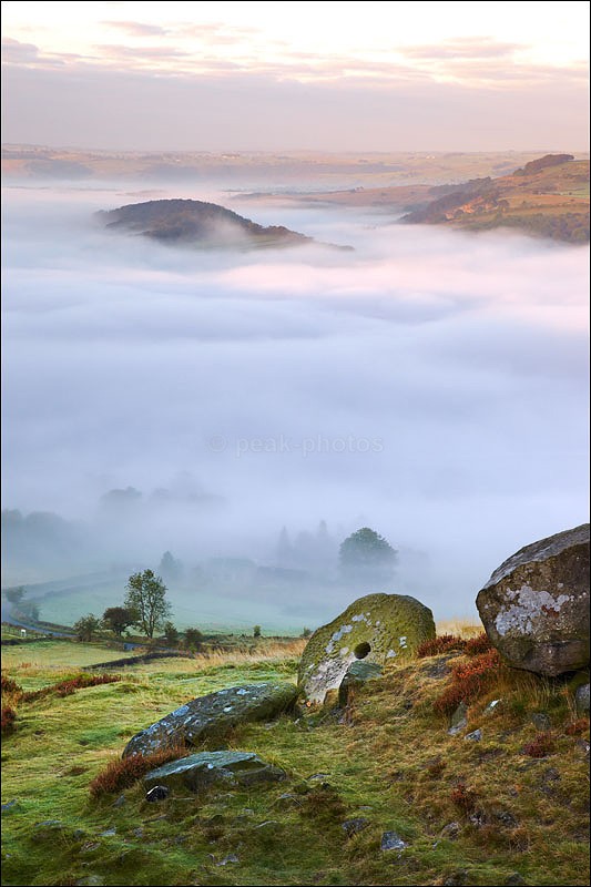 Misty Millstone Morning - Peak District | Dark Peak
