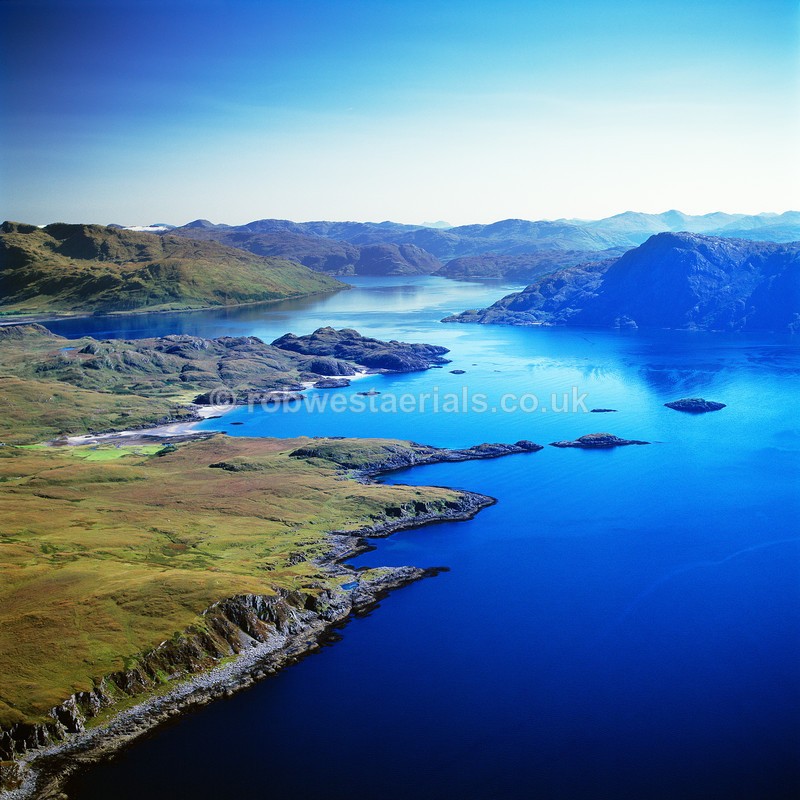 aerial pictures of Scotland west coast sea lochs of Loch Nevis