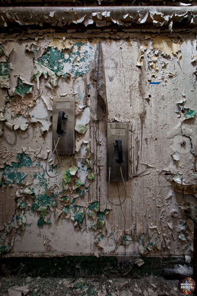 Pay phones, Holmesburg Prison, Philadelphia PA | Abandoned America by Matthew Christopher