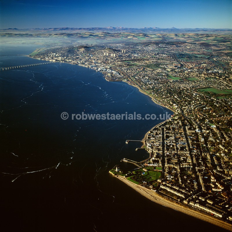 Coastal Town of Broughty Ferry and Dundee City in Scotland