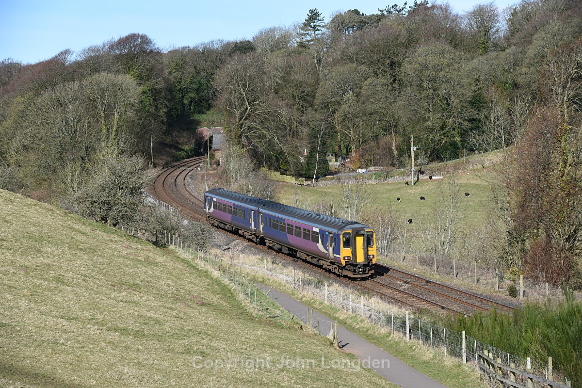 JL - 20.3.18 156426 2C52 10:09 Barrow - Lancaster, Furness Abbey - Cumbrian Coast (north to south)