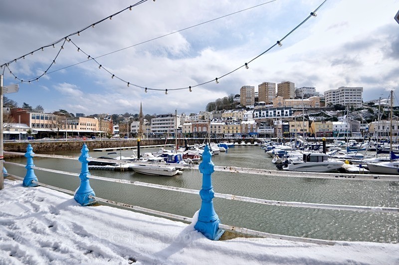 A rare snowy day at Torquay Harbour